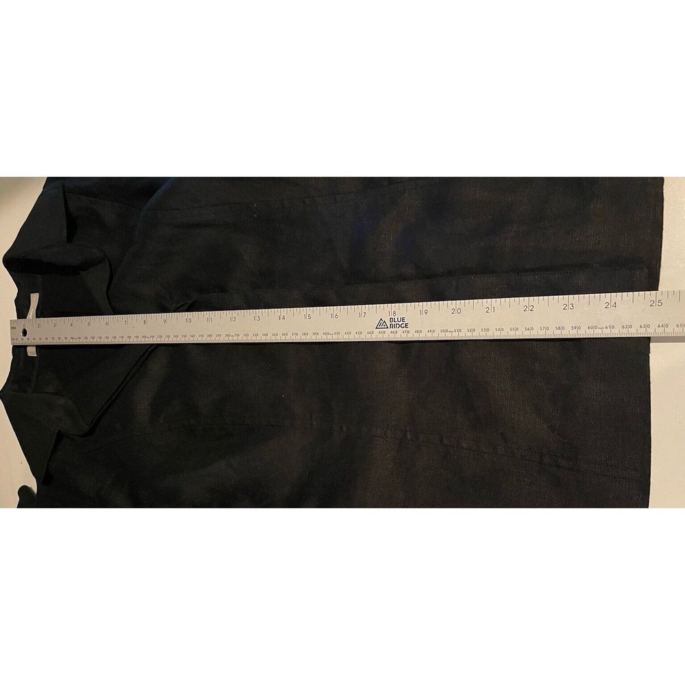 Ellen Tracy Women's Size 6 Black 100% Linen Lightweight Button Up Jacket - Picture 6 of 8